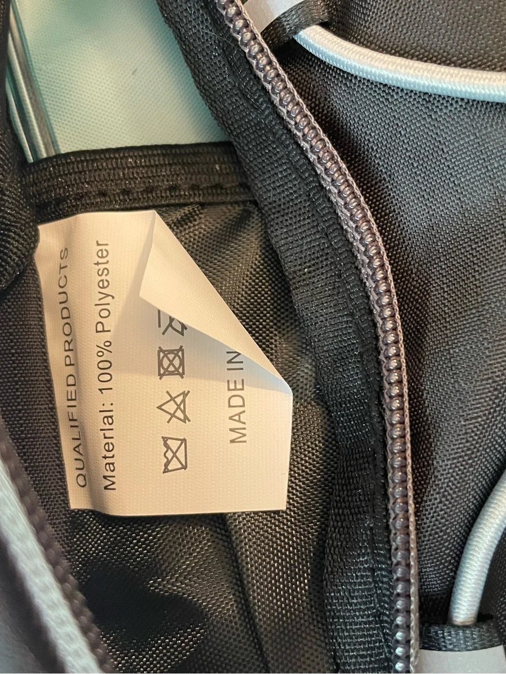 New Black Hydration Backpack with Blue Drinking Tube